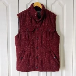 Hawking's McGill puffer vest wool blend speckle
